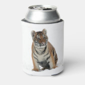 Tiger Cub in the Snow Photograph 缶クーラー (缶裏面)