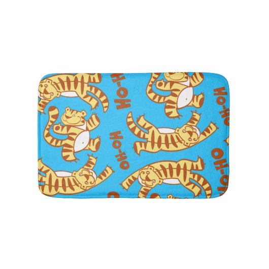 Tiger Cubs Cartoon：シームレおもしろいス。 バスマット (正面)