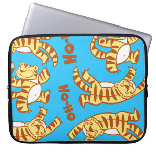 Tiger Cubs Cartoon：シームレおもしろいス。 ラップトップスリーブ