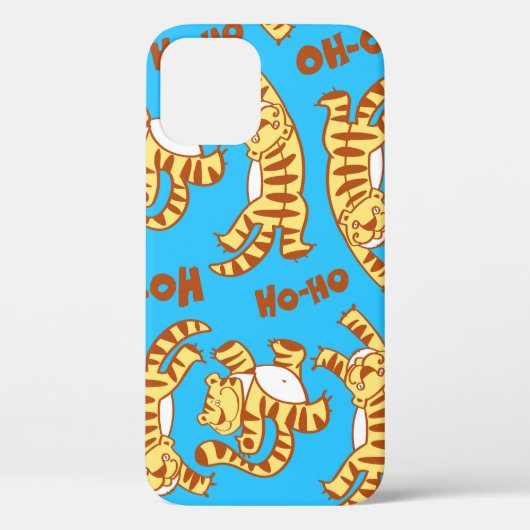 Tiger Cubs Cartoon：シームレおもしろいス。 Case-Mate iPhoneケース (裏面)