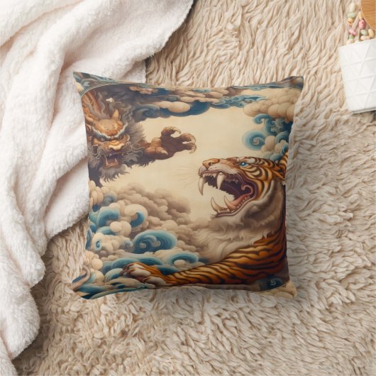 Tiger Dragon  クッション (ブランケット)