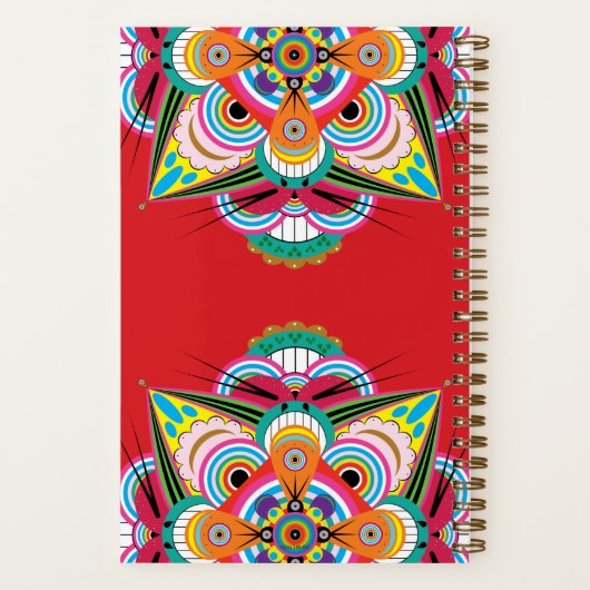 Tiger Dragon Mandala Notebook 5.5x8.5 ノートブック (裏面)