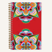 Tiger Dragon Mandala Notebook 5.5x8.5 ノートブック (正面)