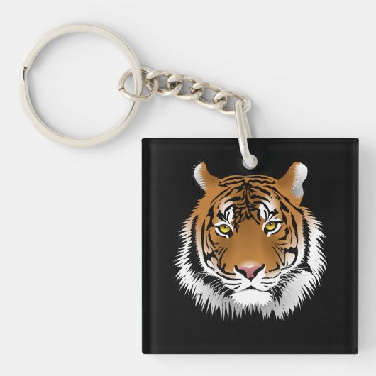 Tiger Face Acrylic Keyring キーホルダー (正面)