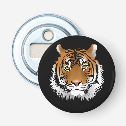 Tiger Face Badge Bottle Opener 栓抜き (正面)