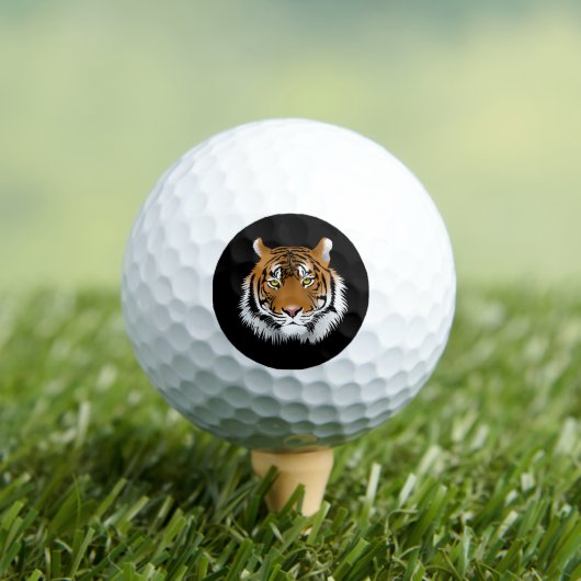 Tiger Face Golf Balls ゴルフボール (インサイチュ 木)