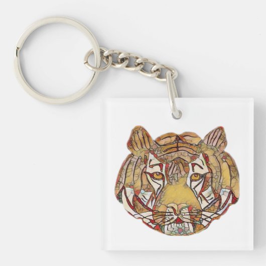 Tiger Face Key Ring キーホルダー (正面)