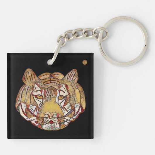 Tiger Face Key Ring キーホルダー (裏面)