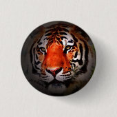 Tiger Face Motivational Artwork 缶バッジ (正面)