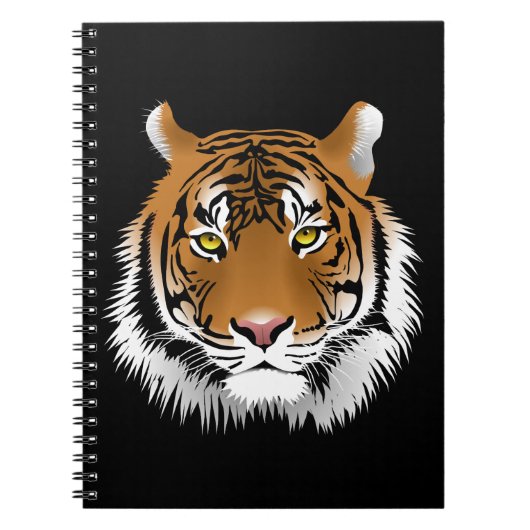 Tiger Face Spiral Photo Notebook ノートブック (正面)