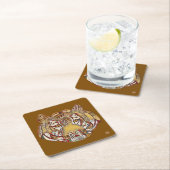 Tiger Face Square Paper Coaster スクエアペーパーコースター (インサイチュ)