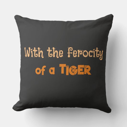 Tiger Ferocity (Animal Energy)-装飾用クッション クッション (正面)