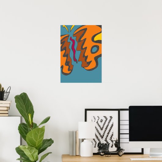 Tiger Flutterfly Poster ポスター (ホームオフィス)