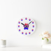 Tiger Foot Print Wall Clock ラウンド壁時計 (ホーム)