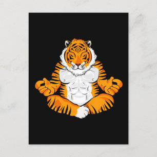 Tiger Gift Women めい想 Yoga Men Meditation ポストカード