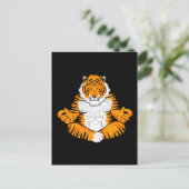 Tiger Gift Women めい想 Yoga Men Meditation ポストカード (スタンド正面)