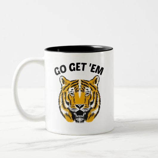TIGER GO GET 'EM 両面二色 コーヒーマグ ツートーンマグカップ (左)