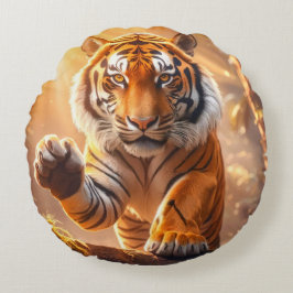 Tiger - Golden Tiger ラウンドクッション