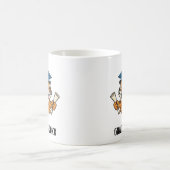 Tiger Graduation Personalized コーヒーマグカップ (中央)
