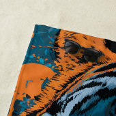 Tiger Graffiti Pop Art Wildlife ビーチタオル (インサイチュ)