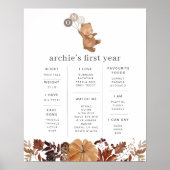 Tiger Greenery 1st誕生日マイルストーンのポスター ポスター (正面)