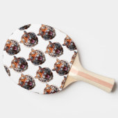 Tiger Head Pattern Design - White   卓球ラケット (横)