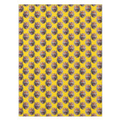 Tiger Head Pattern Design Yellow テーブルクロス (正面)