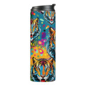 Tiger Head Rainbow colors paint stains タンブラー (回転左)