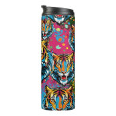 Tiger Head Rainbow colors paint stains タンブラー (回転右)