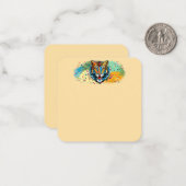 Tiger Head Rainbow colors paint stains ノートカード (正面/裏面インサイチュ)