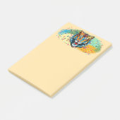 Tiger Head Rainbow colors paint stains ポストイット (アングル)