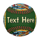 Tiger Head Rainbow colors paint stains 野球ボール (正面)