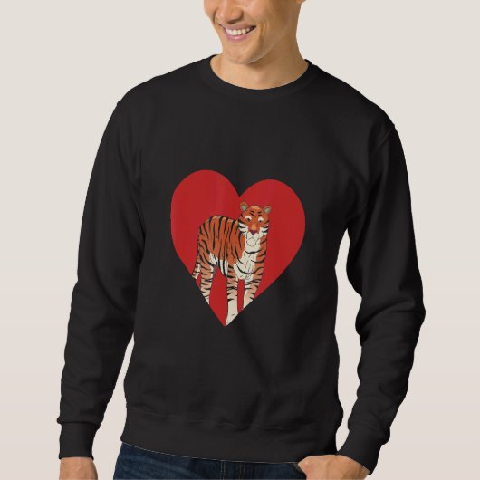 Tiger Heart Safari Wildlife Animal Zookeeping スウェットシャツ (正面)