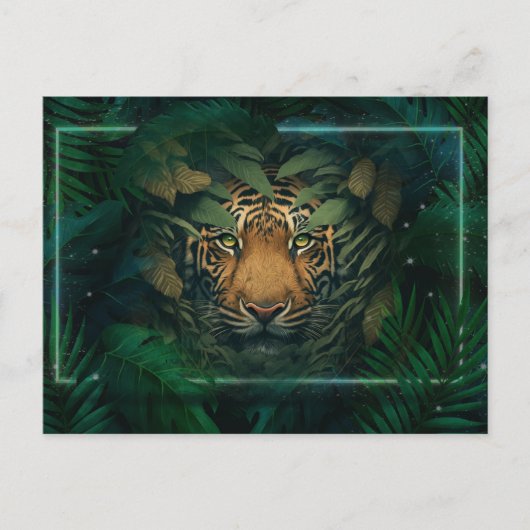 Tiger hiding in Foliage                ポストカード (正面)