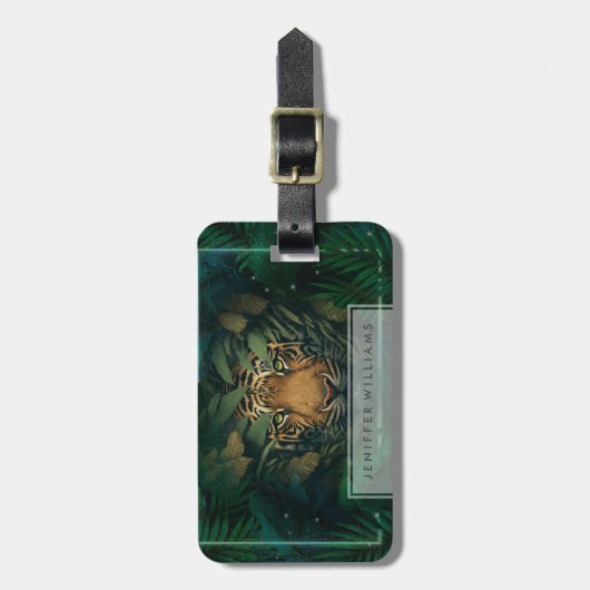 Tiger hiding in Foliage                ラゲッジタグ (正面縦)