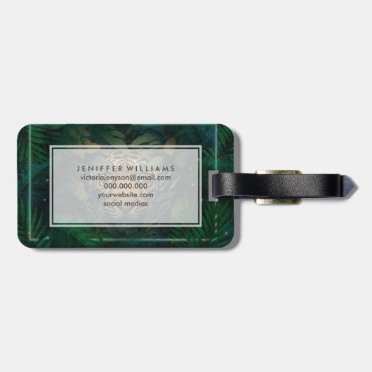 Tiger hiding in Foliage                ラゲッジタグ (裏面横)