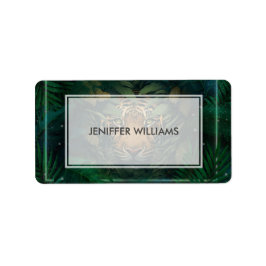 Tiger hiding in Foliage                ラベル