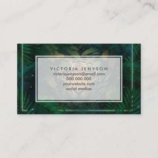 Tiger hiding in Foliage               名刺 (裏面)