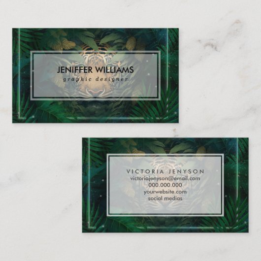 Tiger hiding in Foliage               名刺 (正面/裏面)