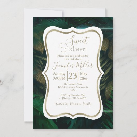 Tiger hiding in Foliage 招待状 (正面)