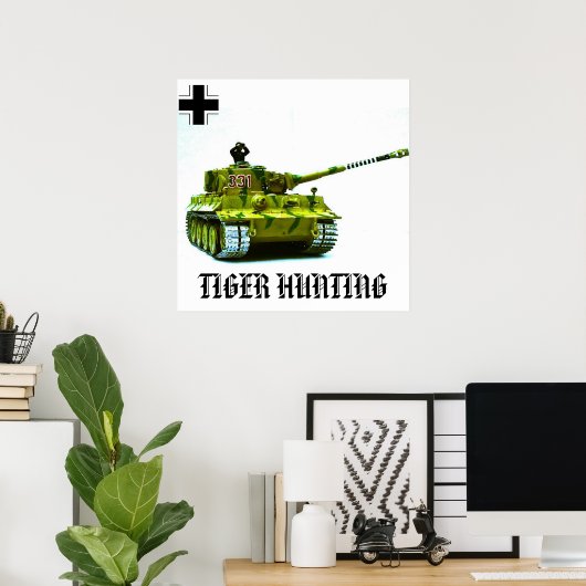 TIGER HUNTING POSTER ポスター (ホームオフィス)
