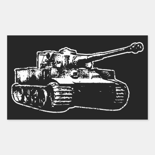 Tiger Iステッカー 長方形シール (正面)