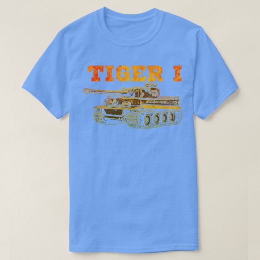 Tiger I TankドイツWorldII 3 Tシャツ (デザイン正面)