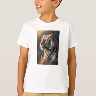 Tiger in 自然キッズベーシックTシャツ Tシャツ