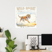 Tiger in Action - Wild Spirit ポスター (ホームオフィス)