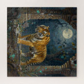 Tiger in Ancient Dunes under the Full Moon ジグソーパズル (横)