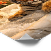 Tiger in Bathtub Wall Art – Luxury Animal Poster,  ポスター (角)