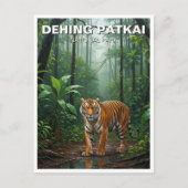 Tiger in Dehing Patkai国立公園インド旅行 ポストカード (正面)