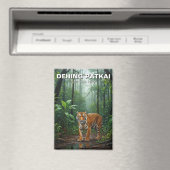 Tiger in Dehing Patkai国立公園インド旅行 マグネット (インサイチュ (食洗機))