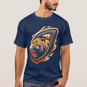 Tiger in fire ring tシャツ (正面)